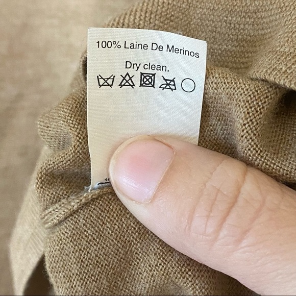 J Crew Merino Wool Caramel V-Neck Sweater Sz XS - Picture 6 of 9